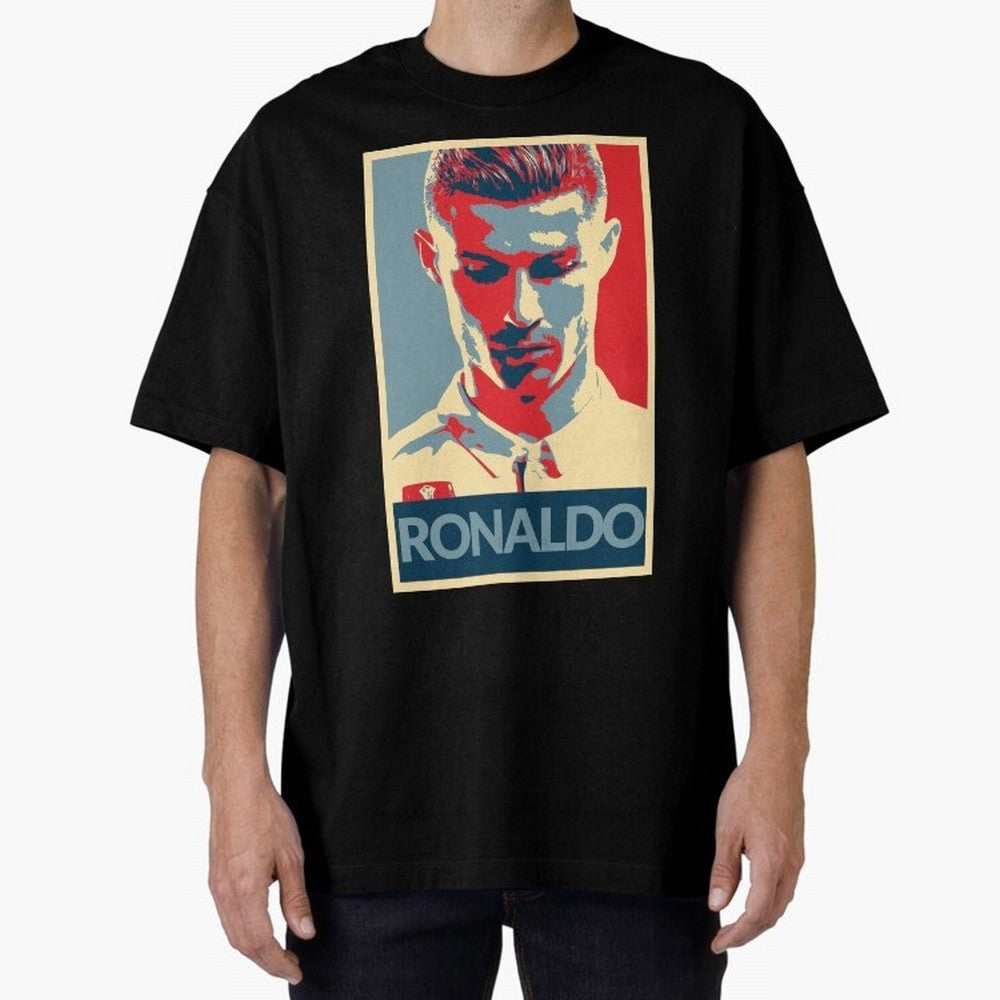 Cristiano Ronaldo Oversized T-Shirt Honor Football Greatness during FIFA World Cup 2026 Featuring Messi, France and Portugal Energy, Classic Soccer Heritage, Championship Pressure, Fan Loyalty and International Pride; Ideal for Football Dads,