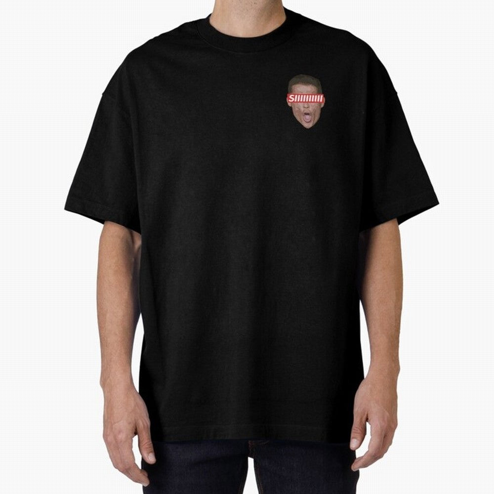 SIIII - Cristiano Ronaldo - Floating Head Oversized T-Shirt Get Ready for Global Football Passion for FIFA World Cup 2026, Driven by Messi, Brazil, Worldwide Fan Energy, Dramatic Goals, Stadium Lights and Championship Celebrations; Perfect for