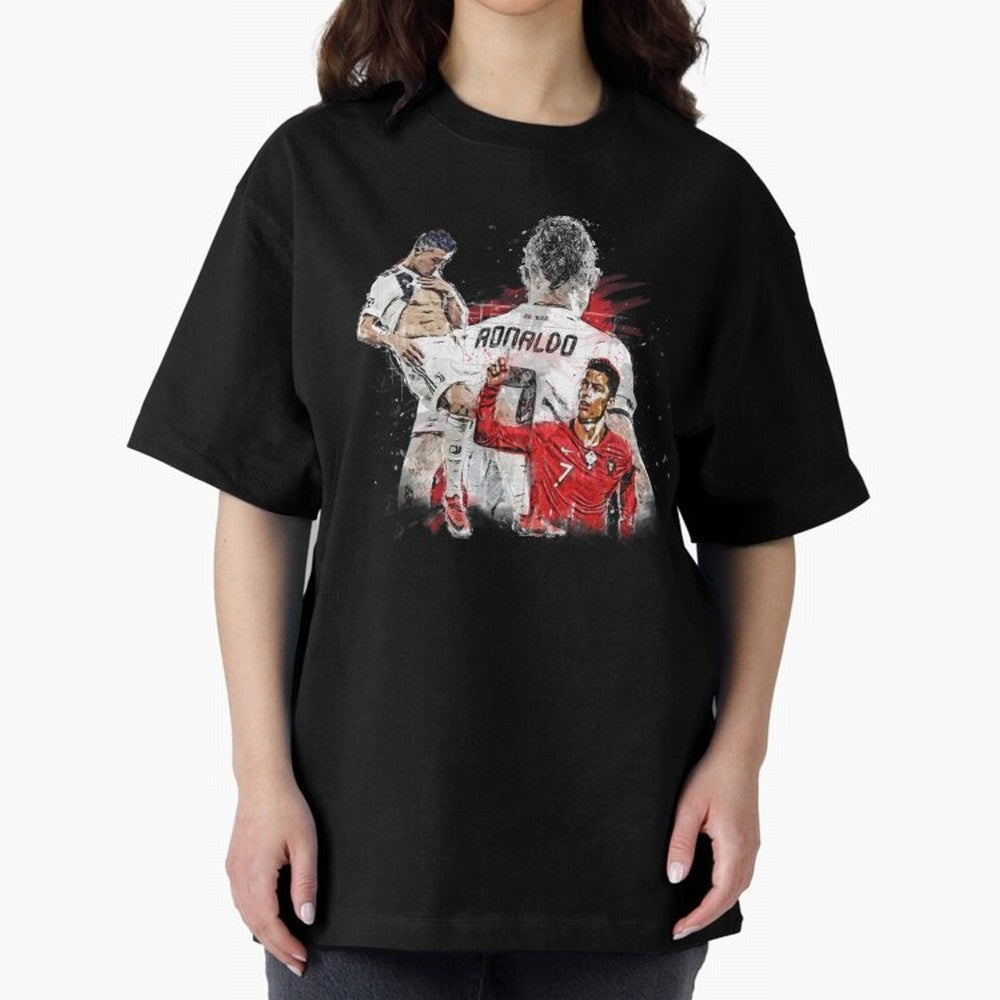 Cristiano Ronaldo Cristiano Ronaldo Oversized T-Shirt Make the Season About FIFA World Cup 2026 for Fans of CR7 and England, France and Netherlands, Bringing Vintage Soccer Flavor, Modern Football Stars, National Flags and Final Night Emotion;