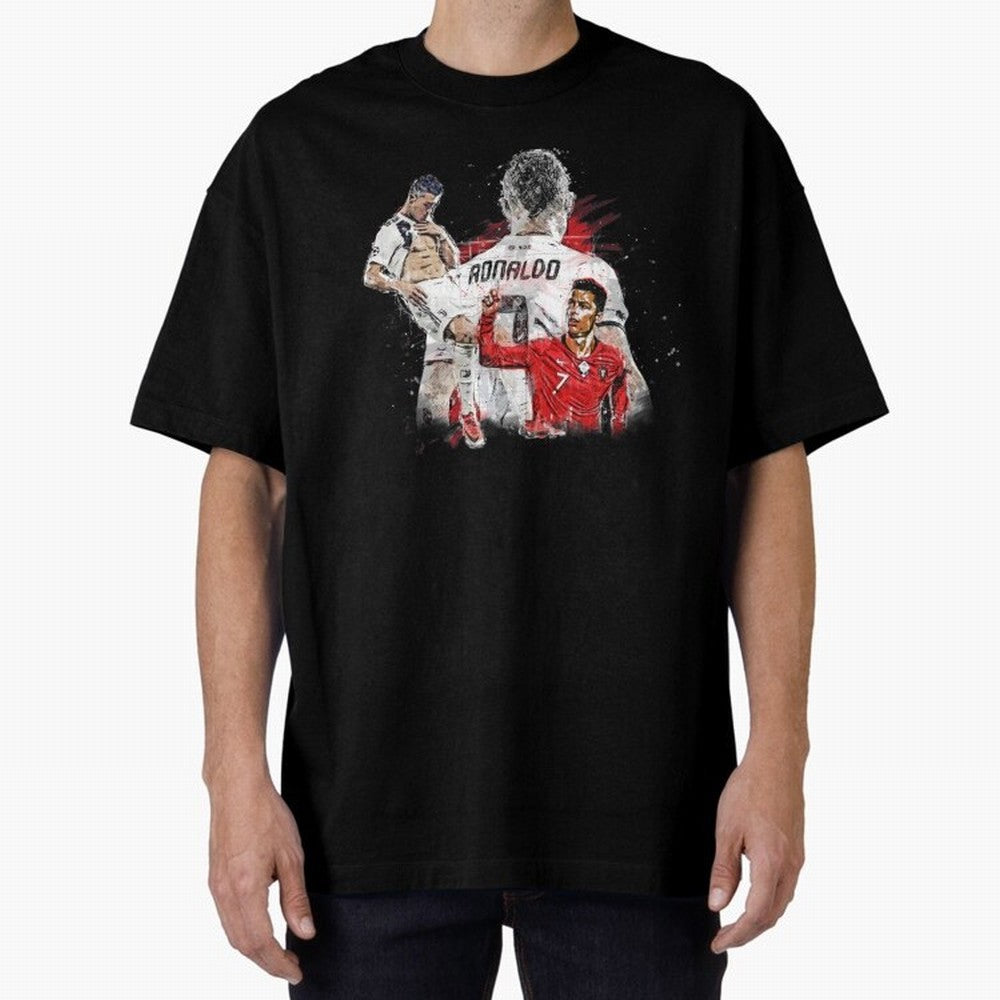 Cristiano Ronaldo Cristiano Ronaldo Oversized T-Shirt Make the Season About FIFA World Cup 2026 for Fans of CR7 and England, France and Netherlands, Bringing Vintage Soccer Flavor, Modern Football Stars, National Flags and Final Night Emotion;