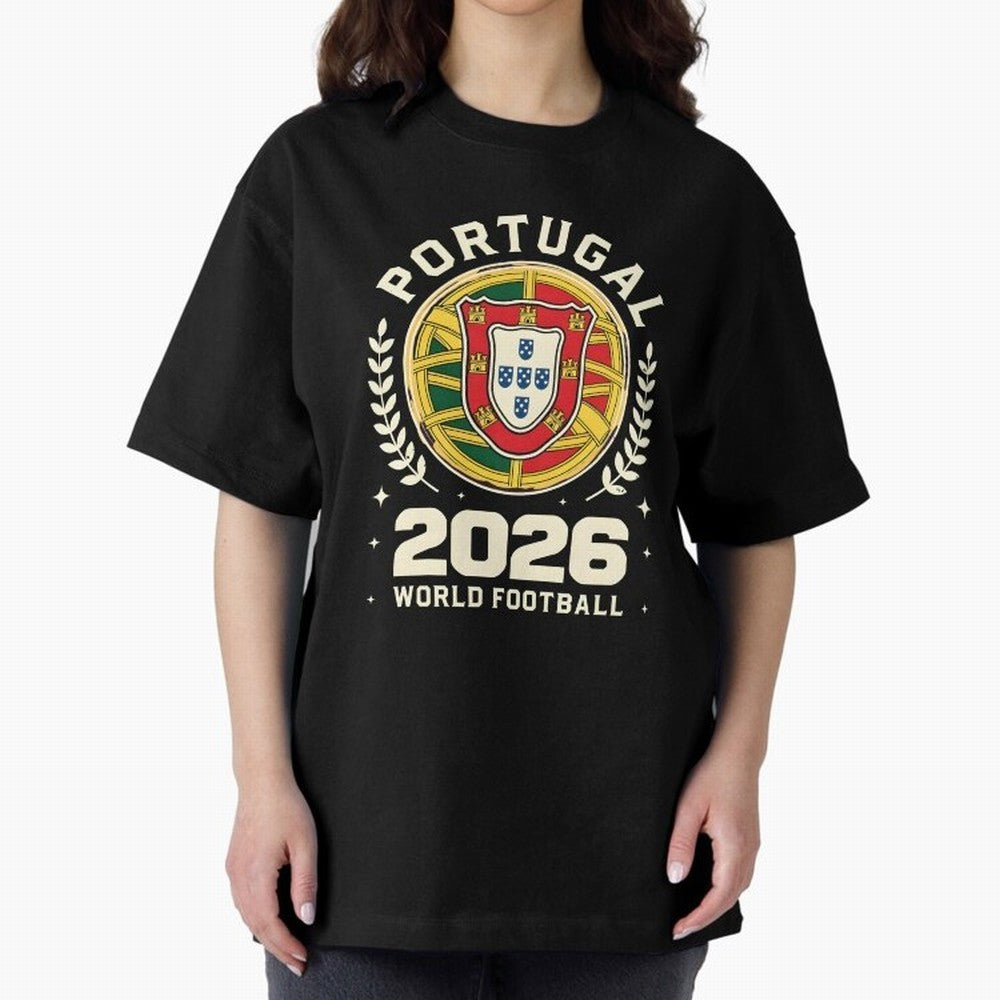 Portugal 2026 World Football Oversized T-Shirt Relive the Noise and Pride of FIFA World Cup 2026 Group Stage Spirit, Celebrating Netherlands, Neymar, Haaland and Cristiano Ronaldo, Match Day Excitement, Supporter Culture, Golden Goals and Global