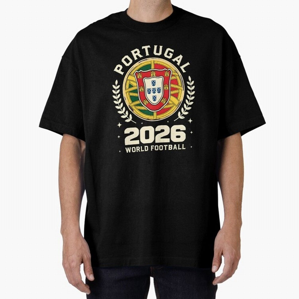 Portugal 2026 World Football Oversized T-Shirt Relive the Noise and Pride of FIFA World Cup 2026 Group Stage Spirit, Celebrating Netherlands, Neymar, Haaland and Cristiano Ronaldo, Match Day Excitement, Supporter Culture, Golden Goals and Global