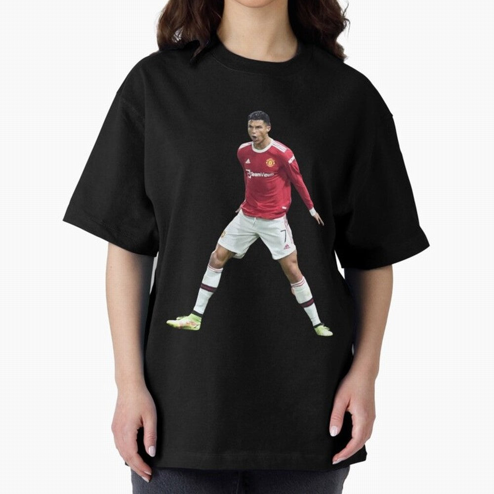 Ronaldo in Flight Oversized T-Shirt Share FIFA World Cup 2026 USA Canada Mexico for Fans of Cristiano Ronaldo and Argentina, France and Brazil, Bringing Tournament Hype, Historic Matchups, Family Viewing Parties and Global Sports Pride; Built for