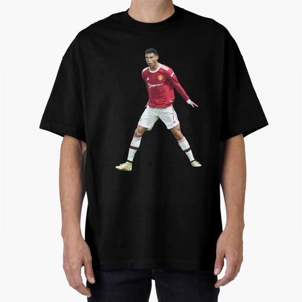 Ronaldo in Flight Oversized T-Shirt Share FIFA World Cup 2026 USA Canada Mexico for Fans of Cristiano Ronaldo and Argentina, France and Brazil, Bringing Tournament Hype, Historic Matchups, Family Viewing Parties and Global Sports Pride; Built for