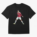 Ronaldo in Flight Oversized T-Shirt Share FIFA World Cup 2026 USA Canada Mexico for Fans of Cristiano Ronaldo and Argentina, France and Brazil, Bringing Tournament Hype, Historic Matchups, Family Viewing Parties and Global Sports Pride; Built for