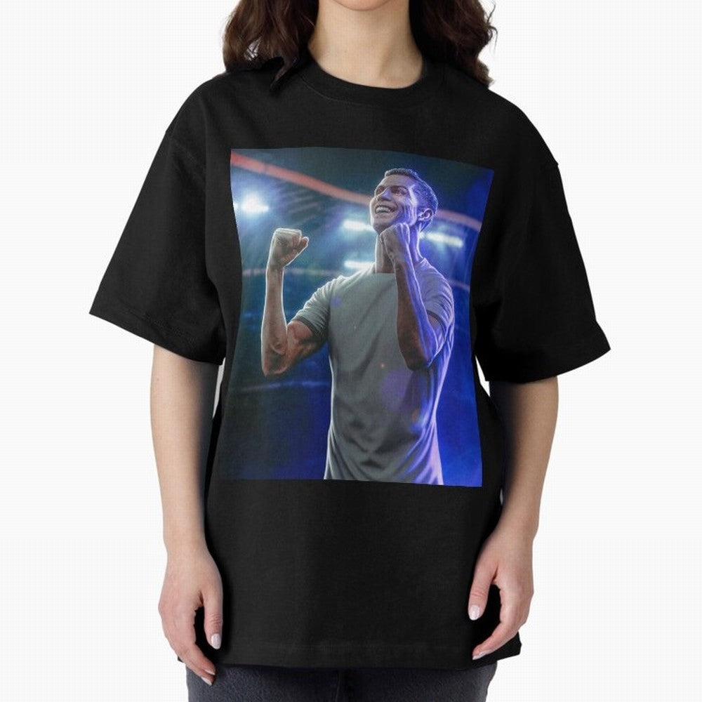 Cristiano Ronaldo Oversized T-Shirt Celebrate the Magic of FIFA World Cup 2026 Group Stage Spirit, Centered on Netherlands, Messi, Neymar and Mbappe, Supporter Pride, Iconic Celebrations, Legendary Names and Global Match Day Energy; Built for