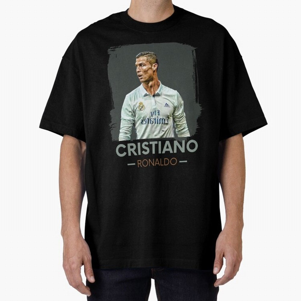 Cristiano Ronaldo Best Seller Oversized T-Shirt Honor the Football Icons of FIFA World Cup 2026 Group Stage Spirit, with Portugal, Messi, Championship Spirit, Famous Goals, Roaring Crowds and International Football Unity; Ideal for Fans Who Follow