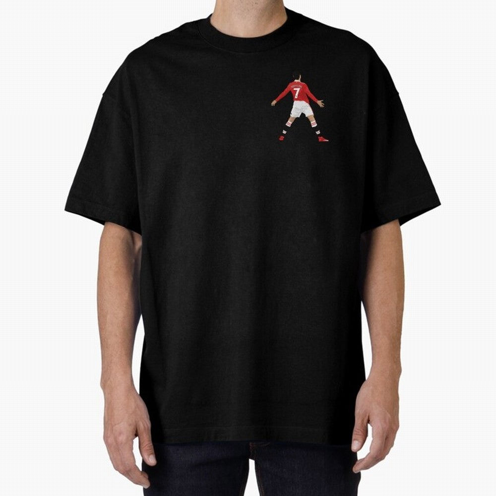 Ronaldo CR7 - Manchester Unided Oversized T-Shirt Celebrate Global Passion for FIFA World Cup 2026 for Fans of CR7 and Messi and Portugal, Spain and Germany, Bringing Sports Nostalgia, International Competition, Famous Players and Unforgettable