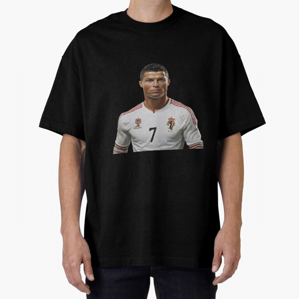 Sticker Ronaldo 2024 Oversized T-Shirt Celebrate the Biggest Stage of FIFA World Cup 2026 Group Stage for Fans of Messi, CR7 and Mbappe and France and Portugal, Bringing Champion Mindset, Group Stage Buzz, Knockout Tension and Passionate Fan