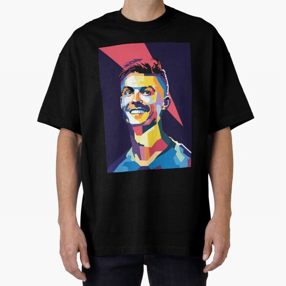 Cristiano Ronaldo Cristiano Ronaldo Oversized T-Shirt Support FIFA World Cup 2026 USA Canada Mexico Spirit, Featuring Brazil, CR7 and Messi, Global Supporter Spirit, Legendary Goals, National Colors and Tournament Celebration; Created for Match Day