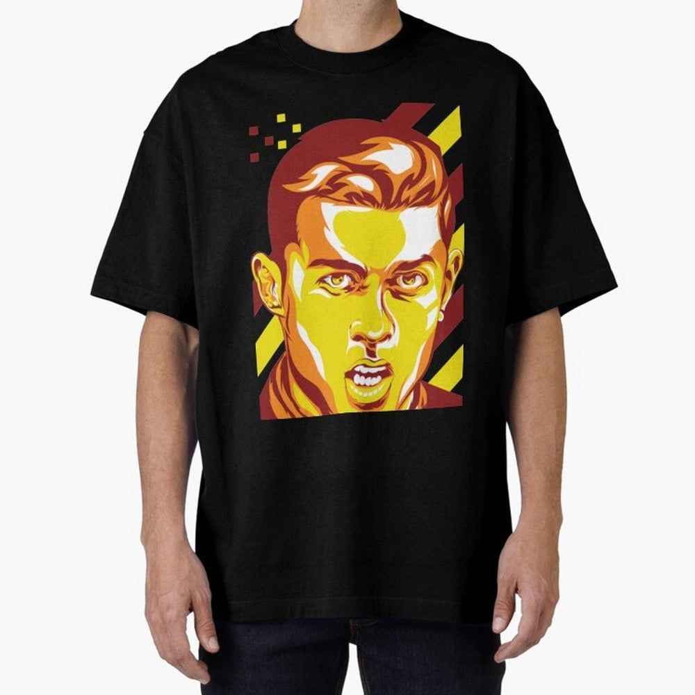 Cristiano Ronaldo Cristiano Ronaldo Oversized T-Shirt Show Up for the Glory of FIFA World Cup 2026 Spirit, with Argentina, France and Brazil, CR7 and Messi, Football Passion, Legendary Performances, Festival Vibes and Supporter Community; Perfect