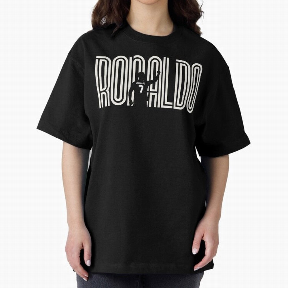 Fan Art - Cristiano Ronaldo (CR7) - Black Edition Oversized T-Shirt Experience FIFA World Cup 2026 Group Stage for Fans of Messi and England and Germany, Bringing Tournament Hype, Historic Matchups, Family Viewing Parties and Global Sports Pride;