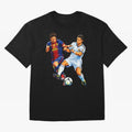 2 GOATS Oversized T-Shirt Celebrate the Stars of the FIFA World Cup 2026 Group Stage Journey through Mbappe and Neymar Highlights, Argentina and Brazil Pride, Tournament Hype, Historic Matchups, Family Viewing Parties and Global Sports Pride;