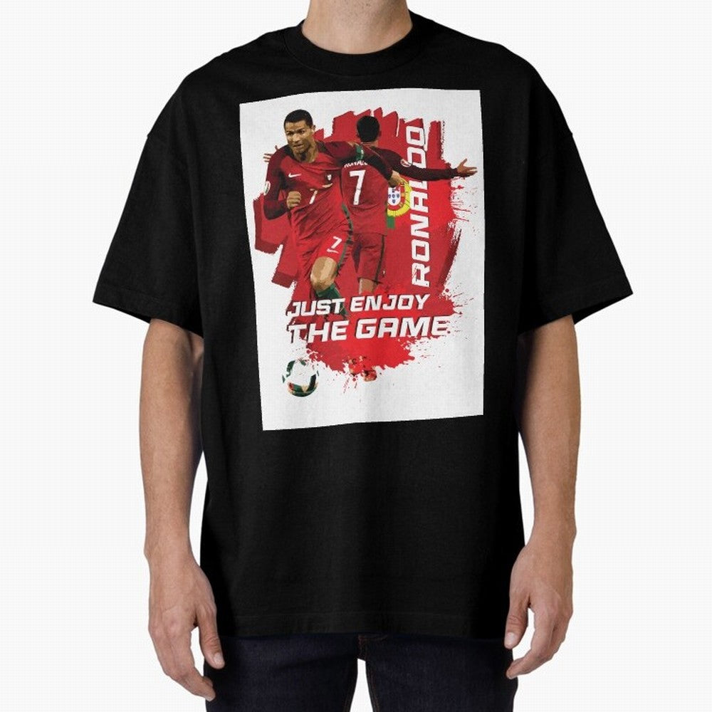 Cristiano Ronaldo Oversized T-Shirt Honor the Beautiful Game during FIFA World Cup 2026 USA Canada Mexico Centered on CR7, France Energy, Global Supporter Spirit, Legendary Goals, National Colors and Tournament Celebration; Ideal for Passionate