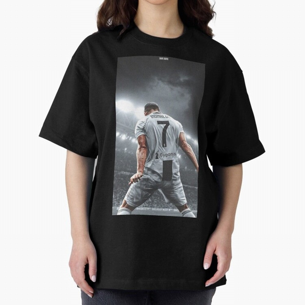 Cristiano Ronaldo Fantastic Oversized T-Shirt Feel Global Football Passion for FIFA World Cup 2026, Driven by Haaland, Brazil, Football Passion, Legendary Performances, Festival Vibes and Supporter Community; Ideal for Football Dads, Football Moms,