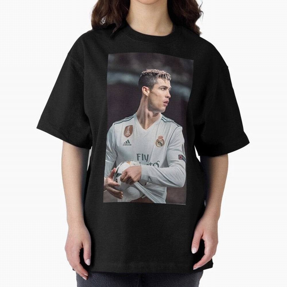 Cr7 Oversized T-Shirt Show Your Love for FIFA World Cup 2026 Spirit, Highlighting Spain, CR7 and Messi, Vintage Soccer Flavor, Modern Football Stars, National Flags and Final Night Emotion; Perfect for People Who Love Argentina, Brazil, France,