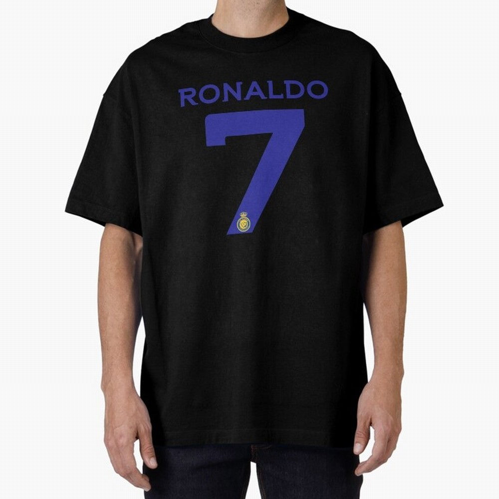 Ronaldo 7 Al-Nassr Football Club - Oversized T-Shirt Honor the Football Icons of Match Day Hype around FIFA World Cup 2026 USA Canada Mexico, Haaland, Brazil, Football Festival Excitement, Trophy Ambitions, Country Rivalries and Star Player Buzz;