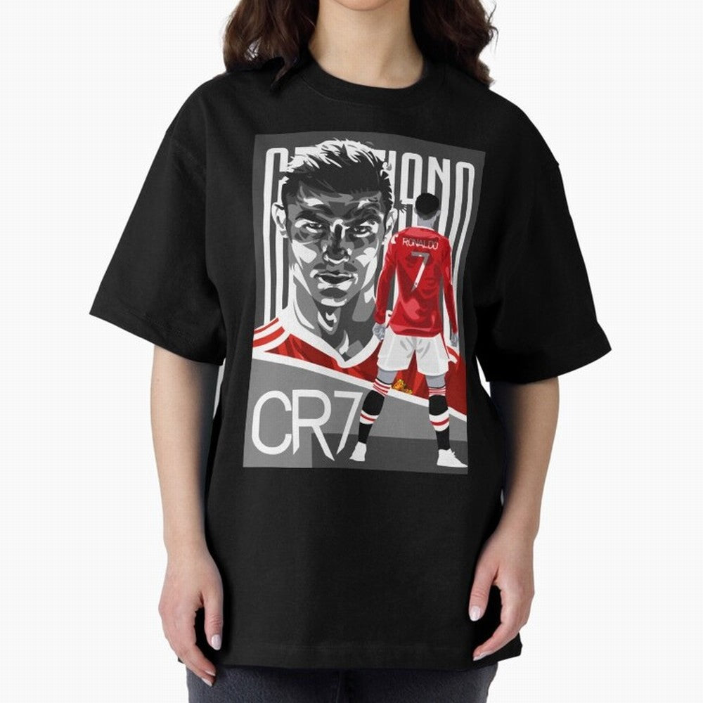 Cristiano Ronaldo in Red Oversized T-Shirt Celebrate Unforgettable Nights in Match Day Hype around FIFA World Cup 2026, CR7, Brazil, Portugal and Argentina, Football Festival Excitement, Trophy Ambitions, Country Rivalries and Star Player Buzz;