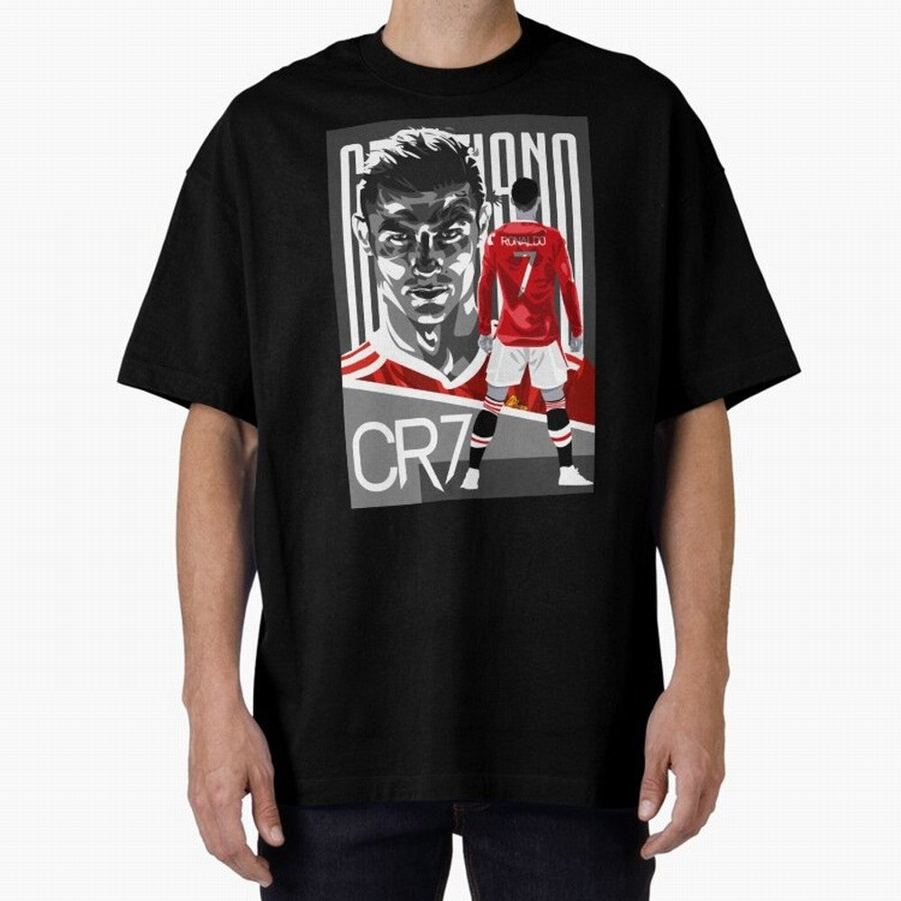 Cristiano Ronaldo in Red Oversized T-Shirt Celebrate Unforgettable Nights in Match Day Hype around FIFA World Cup 2026, CR7, Brazil, Portugal and Argentina, Football Festival Excitement, Trophy Ambitions, Country Rivalries and Star Player Buzz;