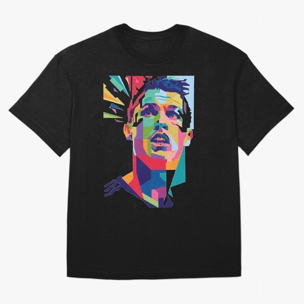 CR7 Sketch Oversized T-Shirt Keep Football History Alive during FIFA World Cup 2026 USA Canada Mexico Spirit, Made for Spain, Mbappe, Sports Nostalgia, International Competition, Famous Players and Unforgettable Victories; Ideal for Passionate Fans