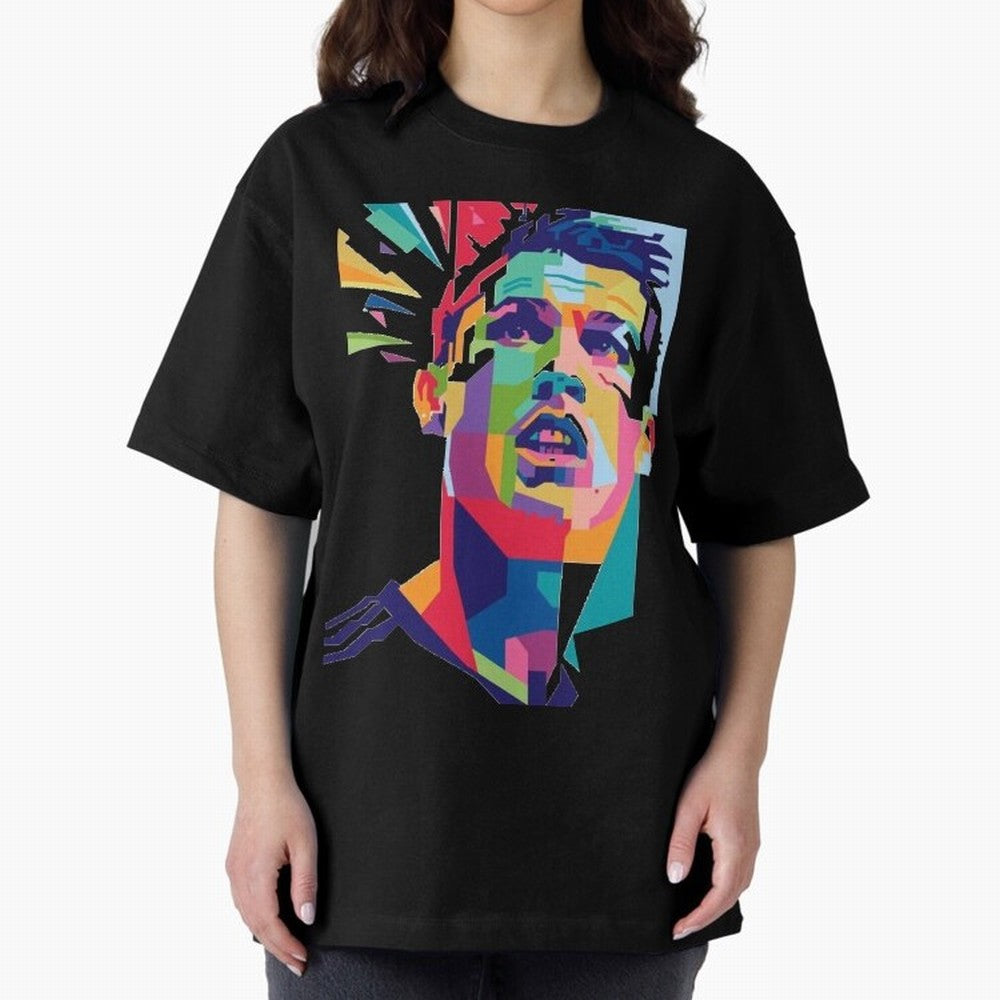 CR7 Sketch Oversized T-Shirt Keep Football History Alive during FIFA World Cup 2026 USA Canada Mexico Spirit, Made for Spain, Mbappe, Sports Nostalgia, International Competition, Famous Players and Unforgettable Victories; Ideal for Passionate Fans