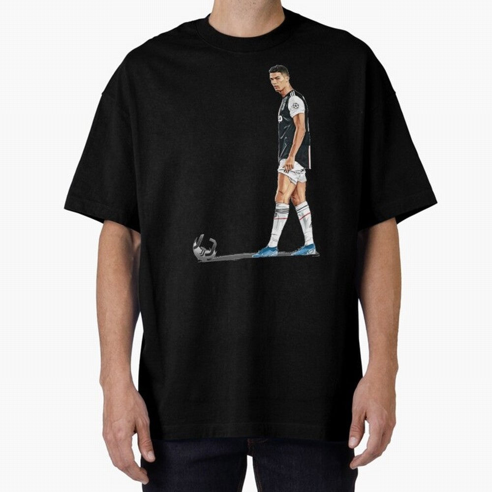 Ronaldo Watercolor Oversized T-Shirt Celebrate Rivalries and Pride in the FIFA World Cup 2026 Journey through Messi Highlights, France Pride, Goal Celebration Energy, Supporter Heritage, Football Icons and Worldwide Tournament Joy; Ideal for