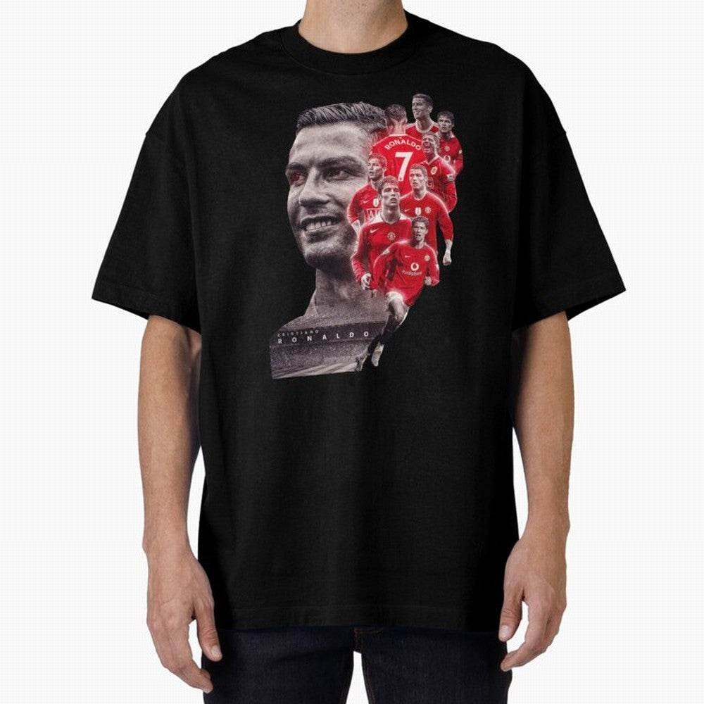 ronaldo Oversized T-Shirt Celebrate Football Heritage in Global Football Passion for FIFA World Cup 2026 USA Canada Mexico, Inspired by Neymar, England and Germany, Classic Soccer Heritage, Championship Pressure, Fan Loyalty and International