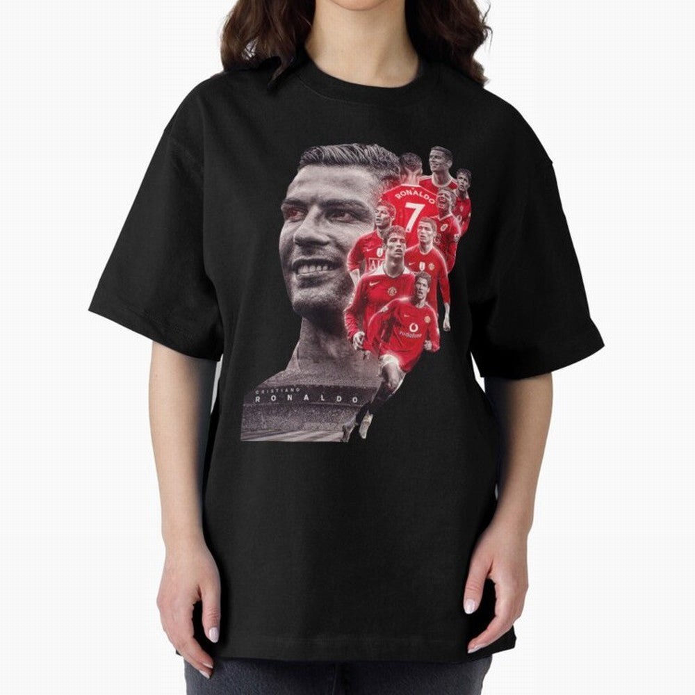 ronaldo Oversized T-Shirt Celebrate Football Heritage in Global Football Passion for FIFA World Cup 2026 USA Canada Mexico, Inspired by Neymar, England and Germany, Classic Soccer Heritage, Championship Pressure, Fan Loyalty and International