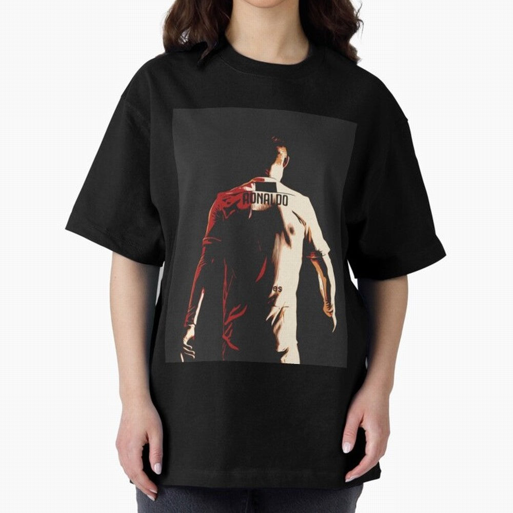 Cristiano Ronaldo Cristiano Ronaldo Juventus Oversized T-Shirt Show Your Stadium Side during Global Football Passion for FIFA World Cup 2026 USA Canada Mexico, Driven by Messi, Neymar and Mbappe, Argentina, France and Brazil, Goal Celebration