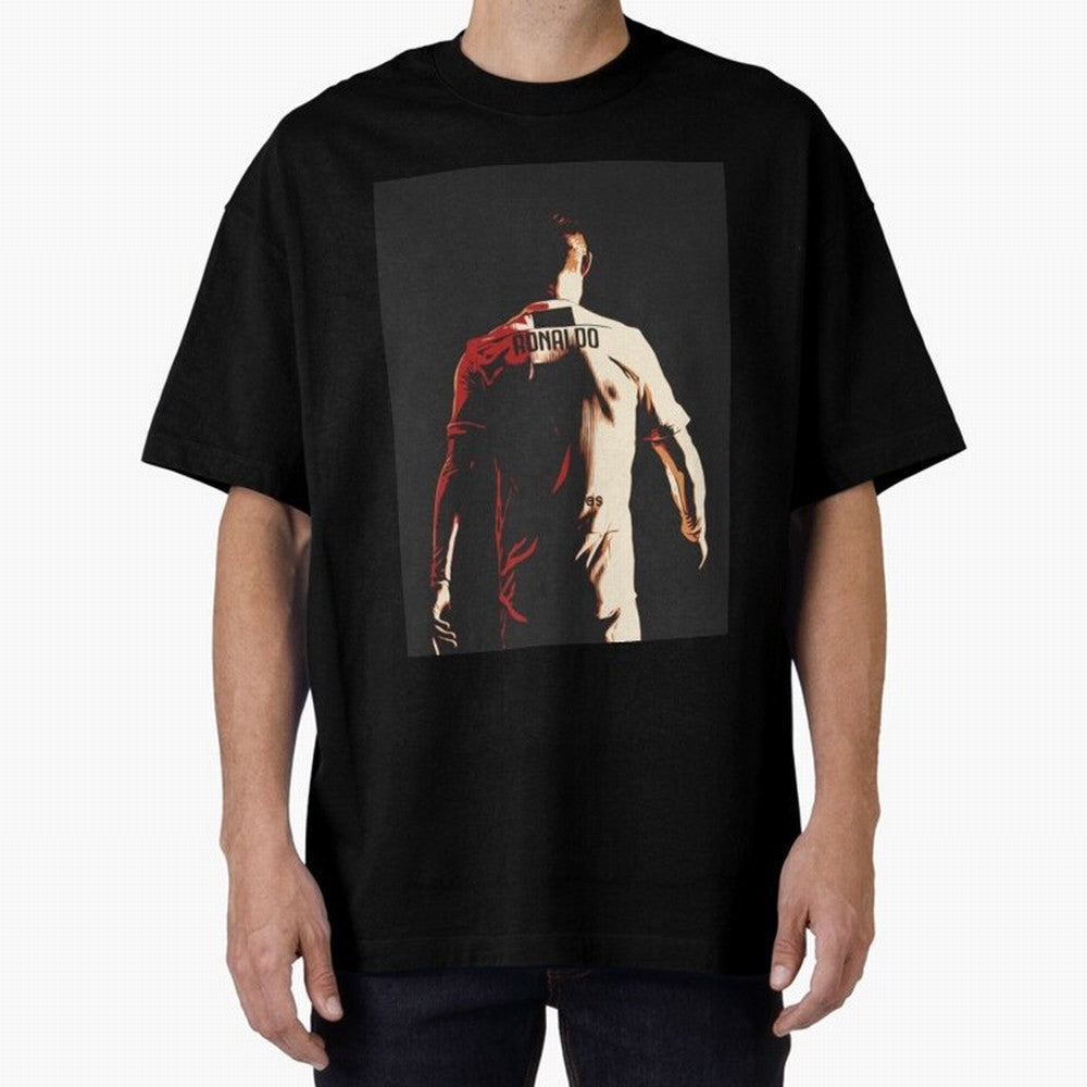 Cristiano Ronaldo Cristiano Ronaldo Juventus Oversized T-Shirt Show Your Stadium Side during Global Football Passion for FIFA World Cup 2026 USA Canada Mexico, Driven by Messi, Neymar and Mbappe, Argentina, France and Brazil, Goal Celebration