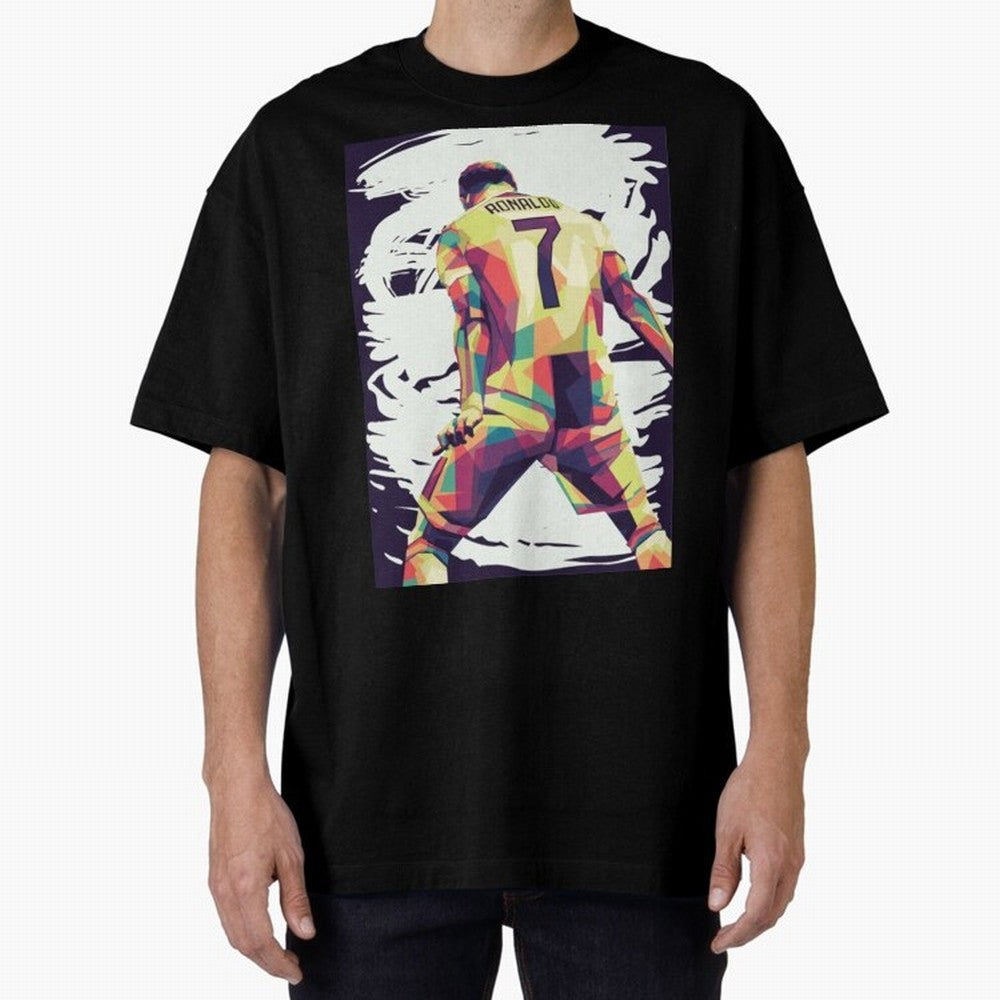 Cristiano Ronaldo Art cristiano ronaldo Oversized T-Shirt Get Ready for Global Football Passion for FIFA World Cup 2026 Group Stage, Highlighting Messi and Cristiano Ronaldo, Argentina, France and Brazil, Stadium Chants, National Pride, Trophy
