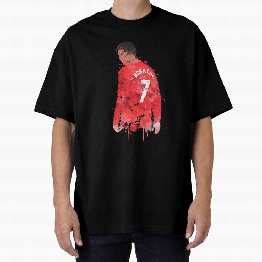 Cristiano Ronaldo - Manchester United Legend Art Oversized T-Shirt Bring a Champion Mindset to Match Day Hype around FIFA World Cup 2026 Group Stage, Messi, CR7 and Mbappe, Argentina and Brazil, Global Supporter Spirit, Legendary Goals, National