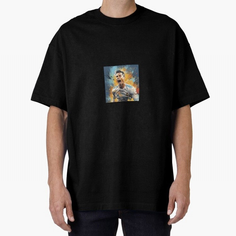 Cristiano Ronaldo Oversized T-Shirt Refresh the FIFA World Cup 2026 Group Stage Journey through CR7 and Messi Highlights, Germany Pride, Stadium Chants, National Pride, Trophy Dreams and Unforgettable Football Memories; Ideal for Fans Who Follow