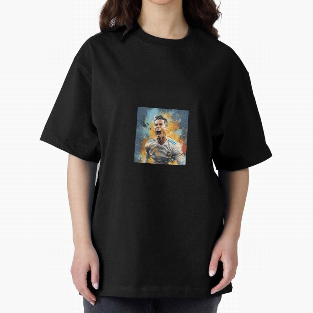 Cristiano Ronaldo Oversized T-Shirt Refresh the FIFA World Cup 2026 Group Stage Journey through CR7 and Messi Highlights, Germany Pride, Stadium Chants, National Pride, Trophy Dreams and Unforgettable Football Memories; Ideal for Fans Who Follow