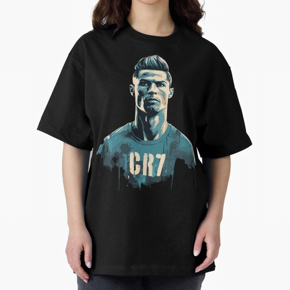 CR7 Oversized T-Shirt Show Championship Spirit for Global Football Passion for FIFA World Cup 2026, Built around Mbappe, Germany, Soccer Culture, Superstar Moments, National Team Dreams and Competitive Fire; Created for Match Day Parties, Soccer