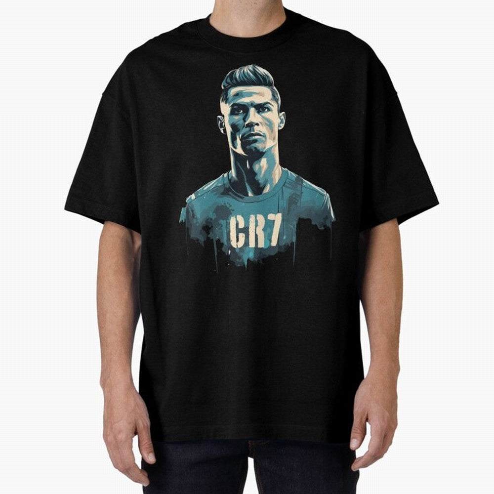 CR7 Oversized T-Shirt Show Championship Spirit for Global Football Passion for FIFA World Cup 2026, Built around Mbappe, Germany, Soccer Culture, Superstar Moments, National Team Dreams and Competitive Fire; Created for Match Day Parties, Soccer