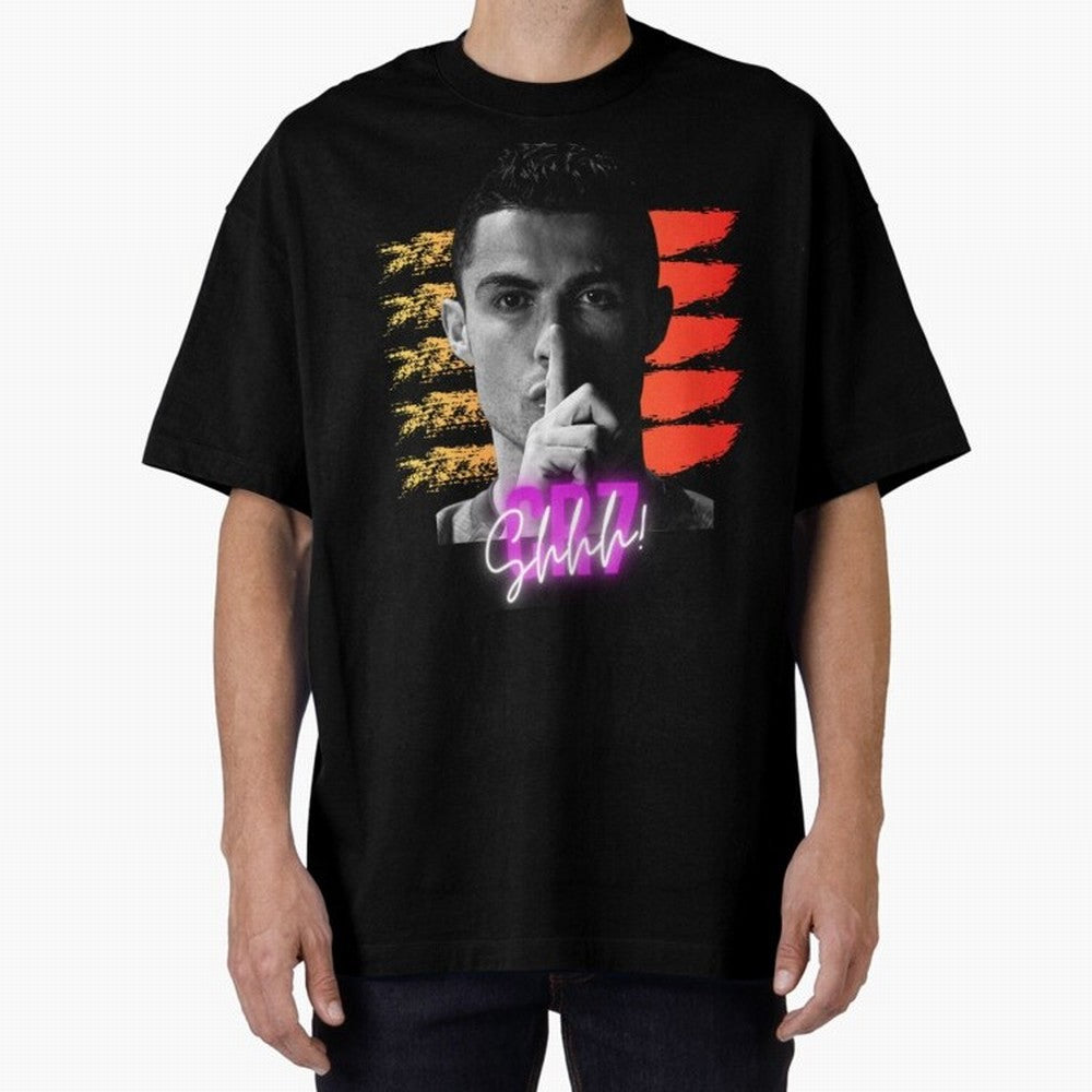Cristiano Ronaldo cr7 Oversized T-Shirt Feel the Trophy Chase of FIFA World Cup 2026 for Fans of Neymar, Haaland and Cristiano Ronaldo and Netherlands, Bringing Vintage Soccer Flavor, Modern Football Stars, National Flags and Final Night Emotion;