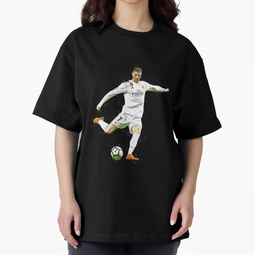 Cristiano Ronaldo Celebration Oversized T-Shirt Celebrate Rivalries and Pride in the FIFA World Cup 2026 USA Canada Mexico Journey through Neymar, Haaland and Cristiano Ronaldo Highlights, Portugal Pride, Football History, Final Match Energy, Crowd