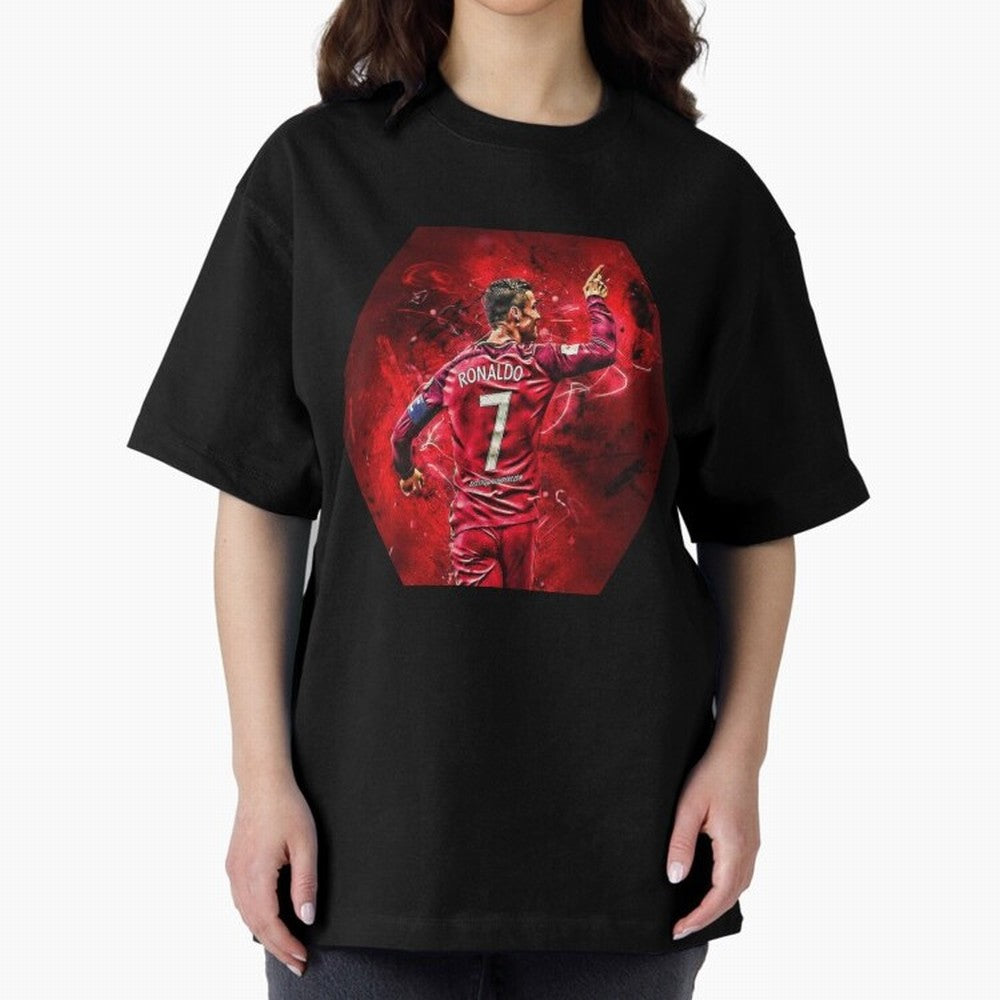 CR7 Art Oversized T-Shirt Celebrate Global Passion for FIFA World Cup 2026 Spirit, Filled with Brazil, Neymar, Stadium Memories, Football Loyalty, International Chants and Championship Tradition; Made for Die Hard Supporters, Soccer Lovers, Game