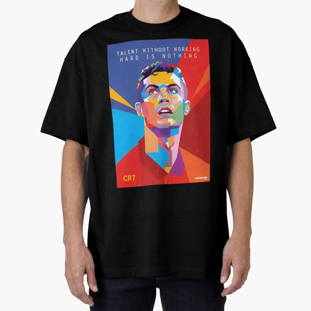 Cristiano Ronaldo Oversized T-Shirt Represent Fans Who Live for Match Day Hype around FIFA World Cup 2026, Messi, Neymar and Mbappe, Spain, Soccer Culture, Superstar Moments, National Team Dreams and Competitive Fire; Made for Collectors Who Enjoy