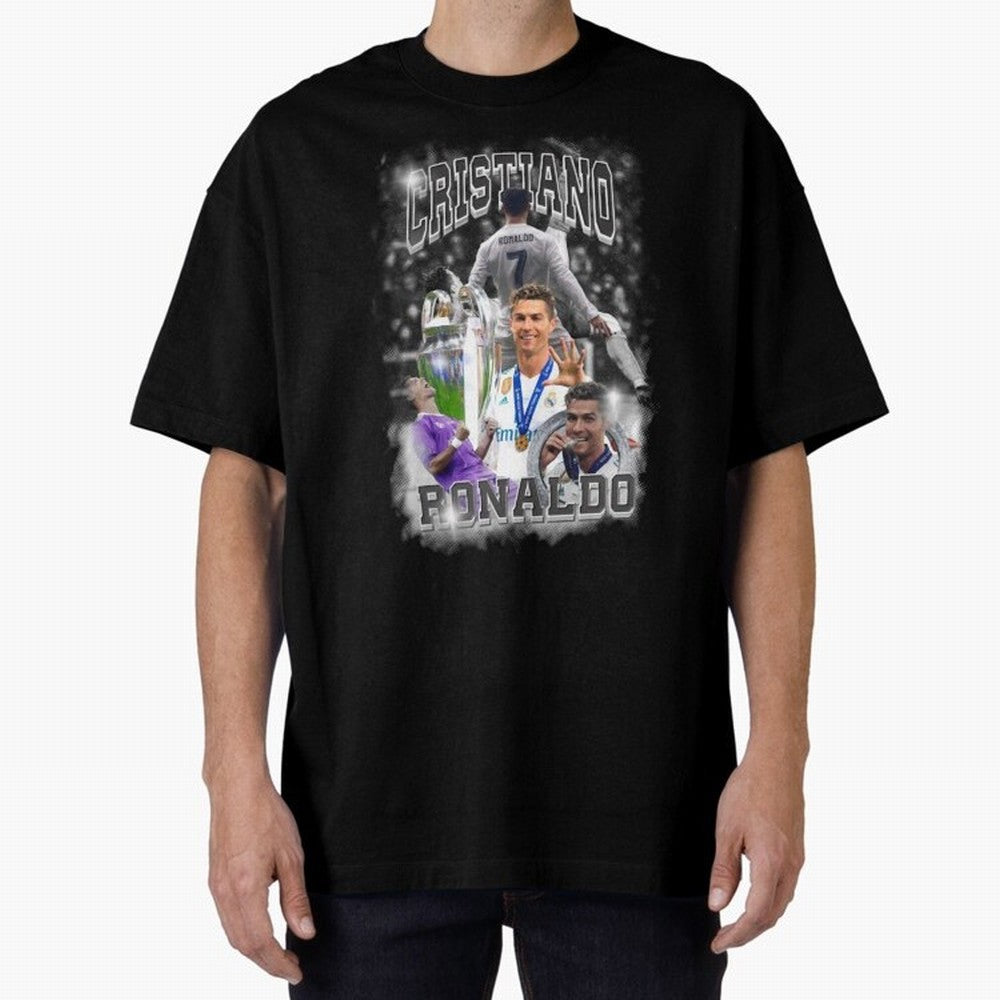 Cristiano Ronaldo Oversized T-Shirt Relive Legendary Nights from FIFA World Cup 2026 Group Stage for Fans of CR7 and Messi and Spain and Netherlands, Bringing Sports Nostalgia, International Competition, Famous Players and Unforgettable Victories;