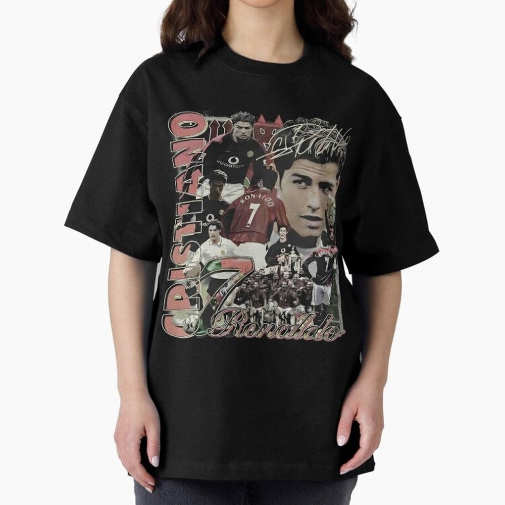 Limited Cristiano Ronaldo CR7 Vintage Oversized T-Shirt Show Support during Global Football Passion for FIFA World Cup 2026 USA Canada Mexico, Featuring Neymar, Argentina, France and Brazil, Stadium Chants, National Pride, Trophy Dreams and