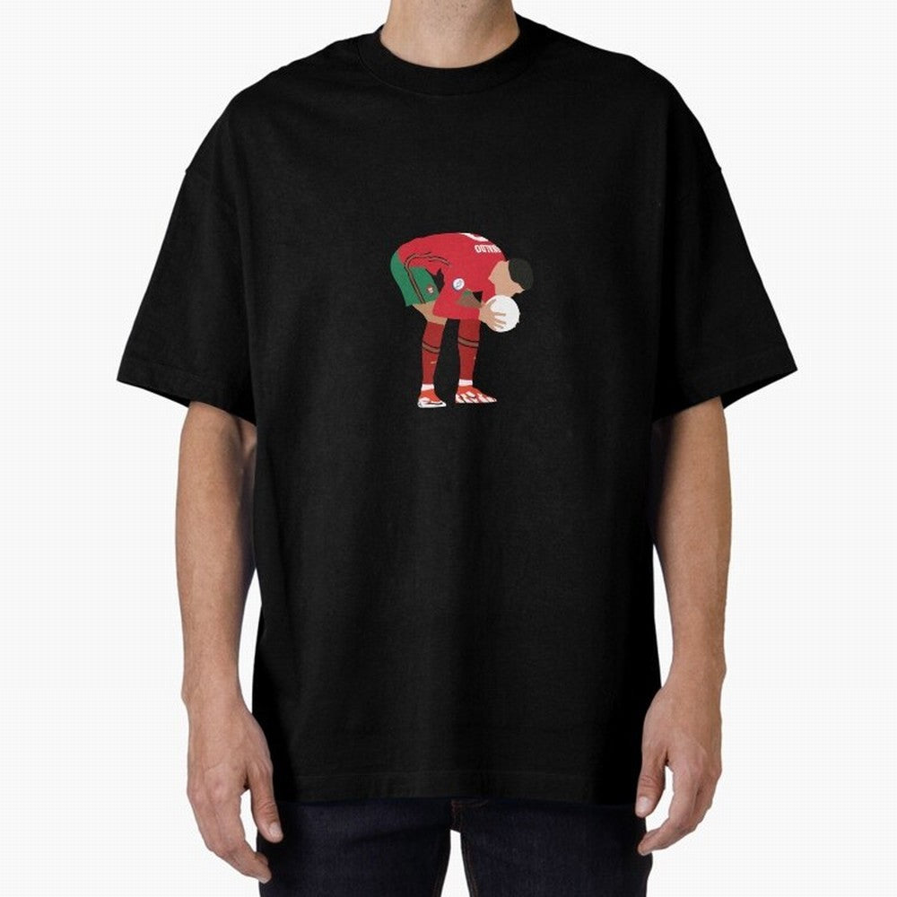 cristiano ronaldo ball kiss Oversized T-Shirt Turn Up for FIFA World Cup 2026 Group Stage Spirit, with Argentina, CR7 and Messi, Stadium Chants, National Pride, Trophy Dreams and Unforgettable Football Memories; Perfect for People Who Love