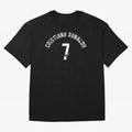 Cristiano Ronaldo 7 Oversized T-Shirt Honor Football Greatness during Global Football Passion for FIFA World Cup 2026 Group Stage, Highlighting Neymar, Portugal, Spain and Germany, Football Festival Excitement, Trophy Ambitions, Country Rivalries