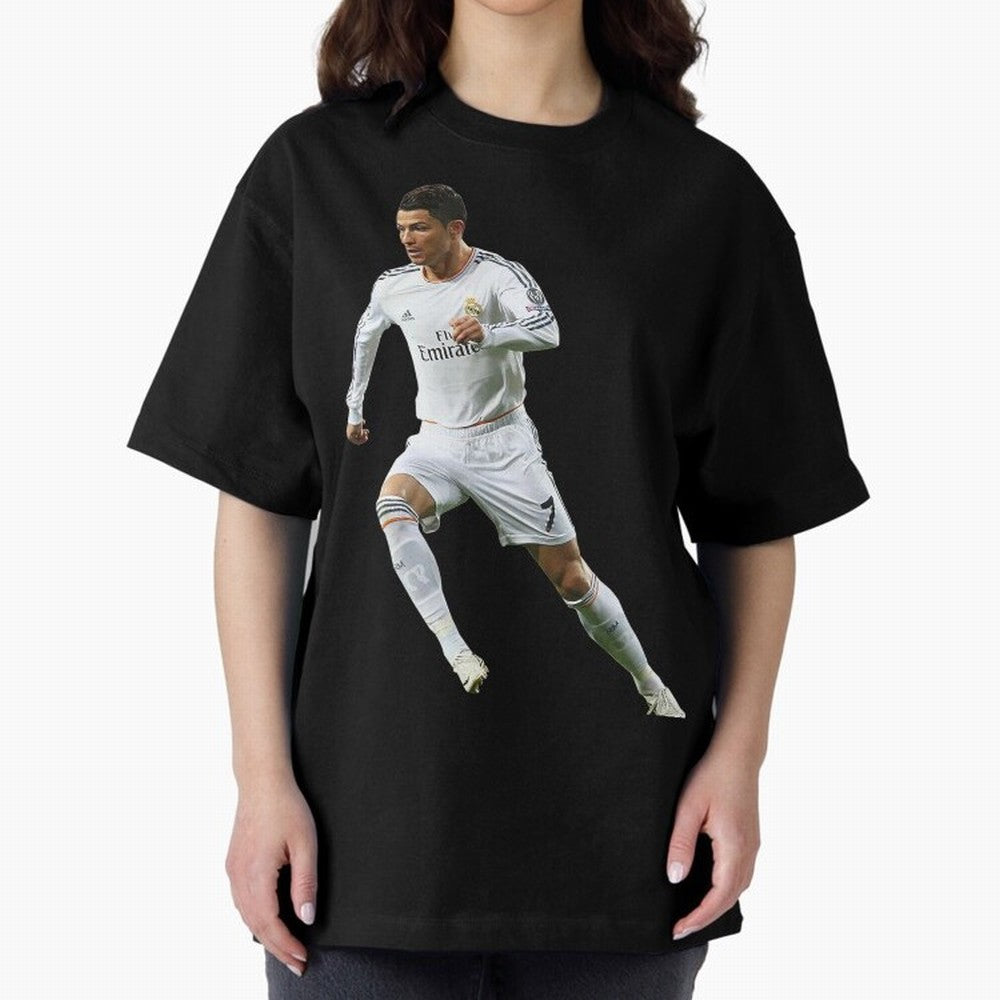 Cristiano Ronaldo Oversized T-Shirt Fuel FIFA World Cup 2026 Group Stage for Fans of Cristiano Ronaldo and Brazil, Bringing Game Day Rituals, Football Legends, Country Pride and the Road to the Final; Ideal for Football Dads, Football Moms,