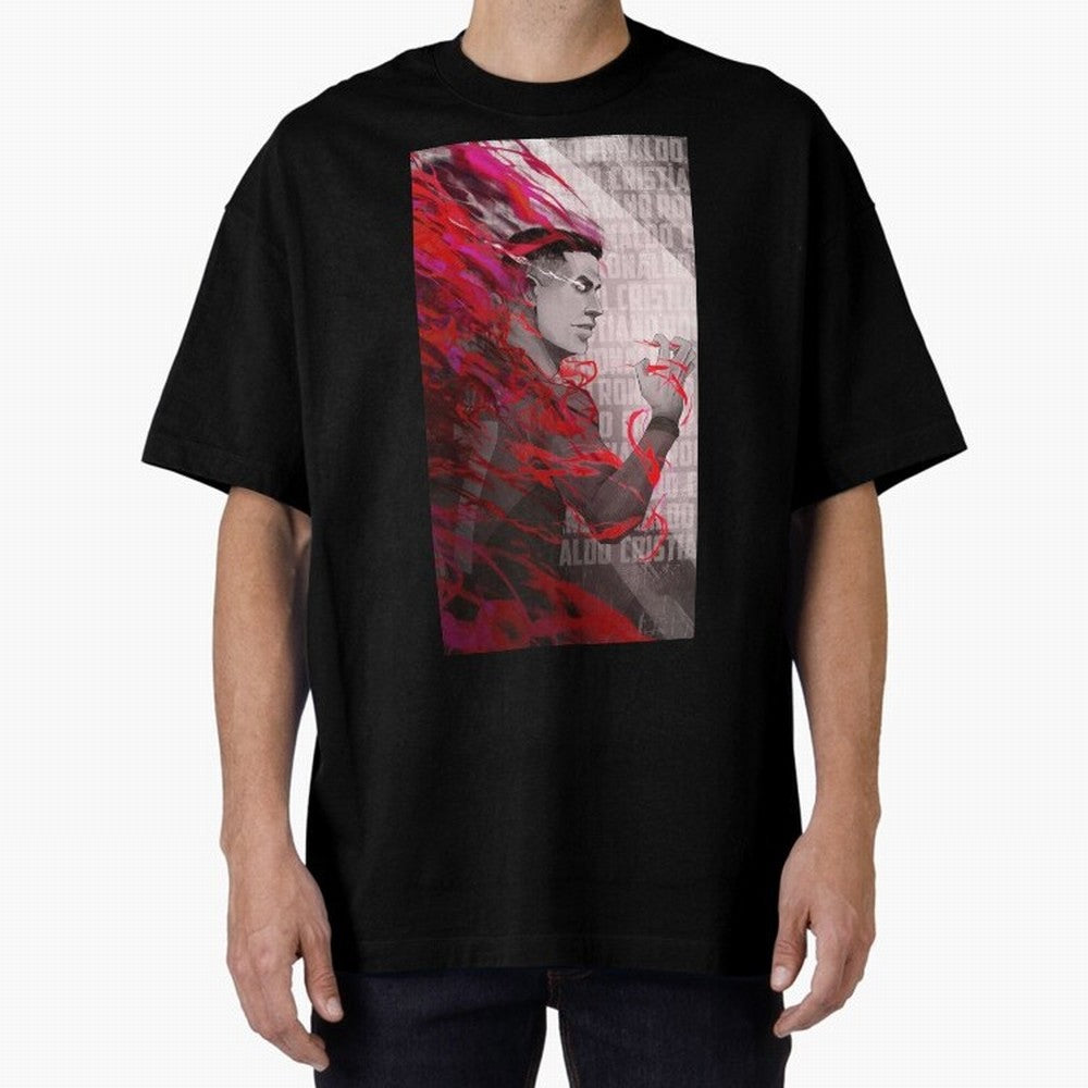 Cristiano Ronaldo x Blue Lock Oversized T-Shirt Represent Fans Who Live for FIFA World Cup 2026 Group Stage Spirit, Connected to Netherlands, Mbappe and Neymar, Worldwide Fan Energy, Dramatic Goals, Stadium Lights and Championship Celebrations;