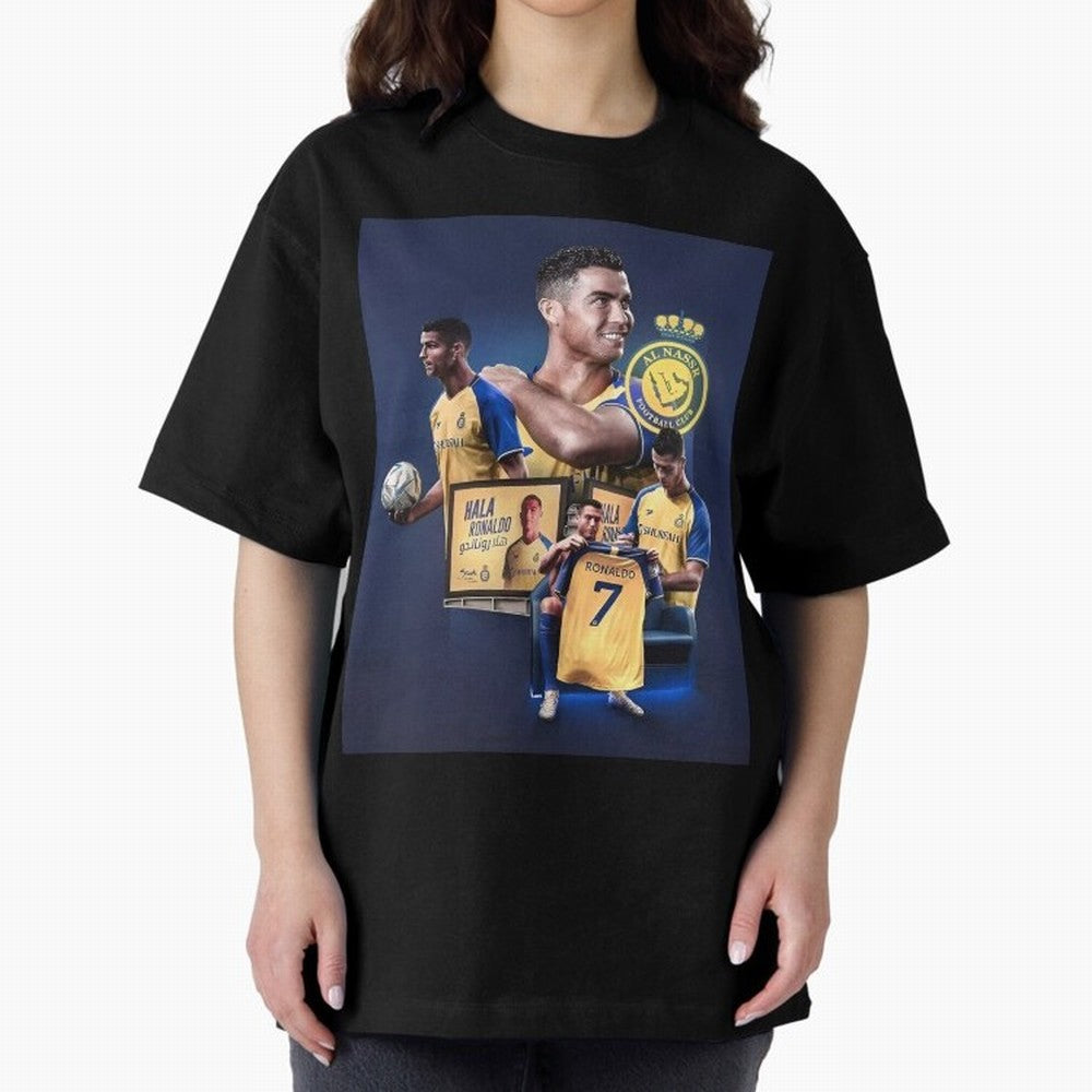 Art Cristiano Ronaldo Wallpaper Oversized T-Shirt Show Fan Pride Across FIFA World Cup 2026 for Fans of Cristiano Ronaldo, Haaland and CR7 and France, Bringing Champion Mindset, Group Stage Buzz, Knockout Tension and Passionate Fan Culture; Perfect