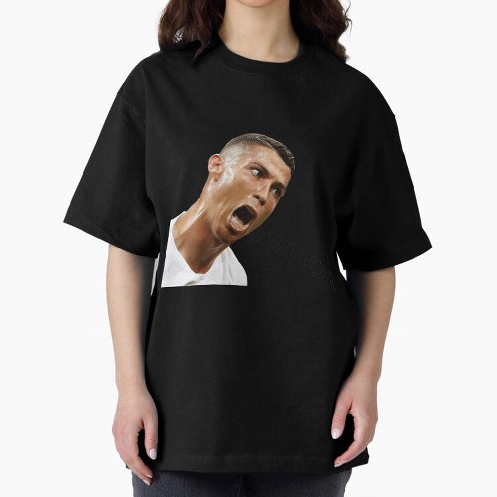 Cristiano Ronaldo Siuuu Meme Oversized T-Shirt Show Your Love for FIFA World Cup 2026 Built around Mbappe and Neymar, France and Portugal Energy, Football History, Final Match Energy, Crowd Noise and Once in a Lifetime Moments; Perfect for