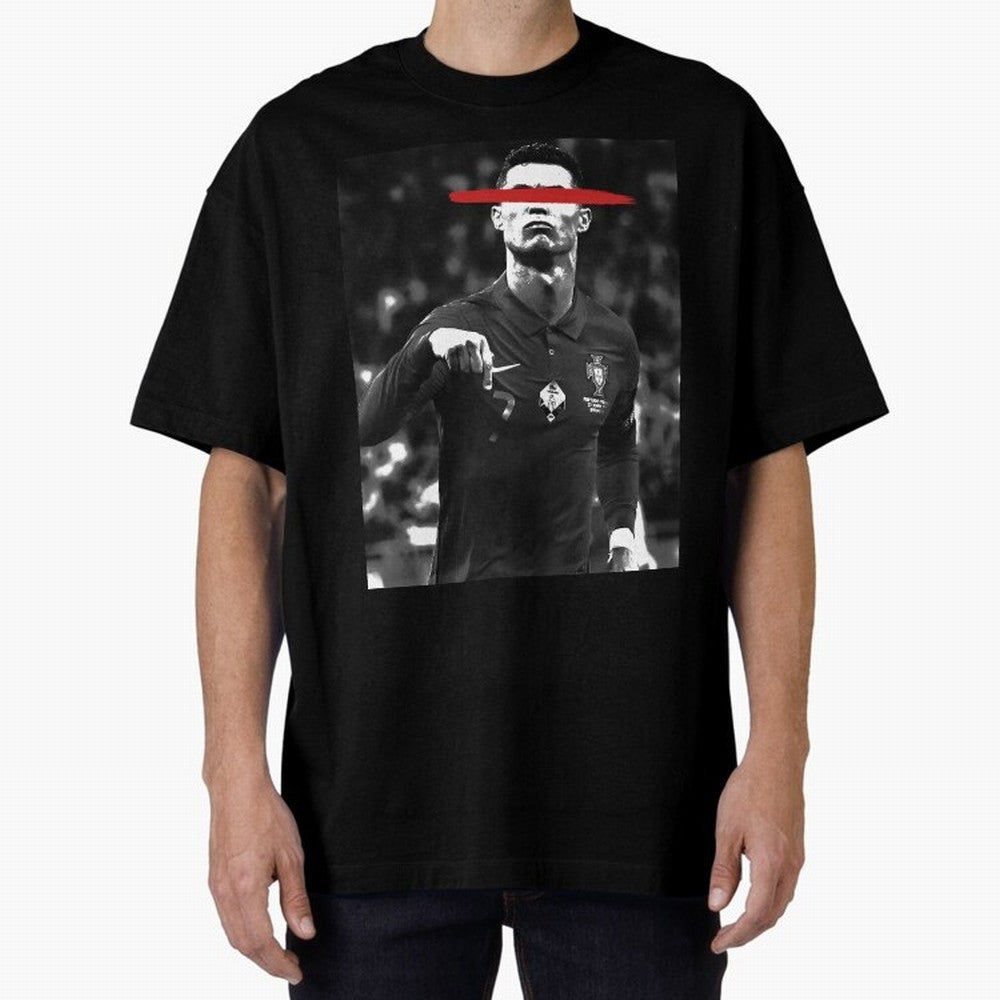 Cristiano in Rubrum Plaga Oversized T-Shirt Keep the Match Day Mood of Global Football Passion for FIFA World Cup 2026 USA Canada Mexico, Featuring Messi, England and Germany, Soccer Culture, Superstar Moments, National Team Dreams and Competitive