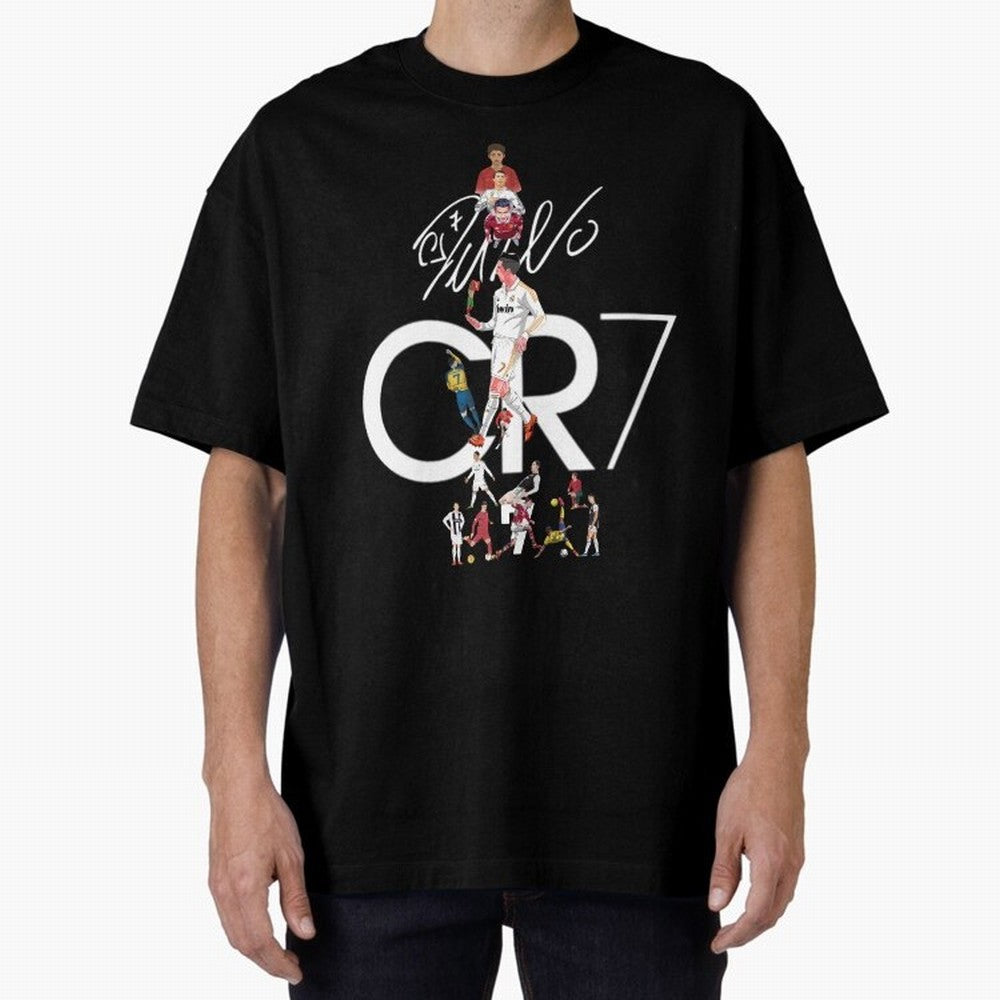 CR7 Oversized T-Shirt Back Your Heroes with the FIFA World Cup 2026 Journey through Messi, Neymar and Mbappe Highlights, Netherlands Pride, Supporter Pride, Iconic Celebrations, Legendary Names and Global Match Day Energy; Ideal for Football Dads,